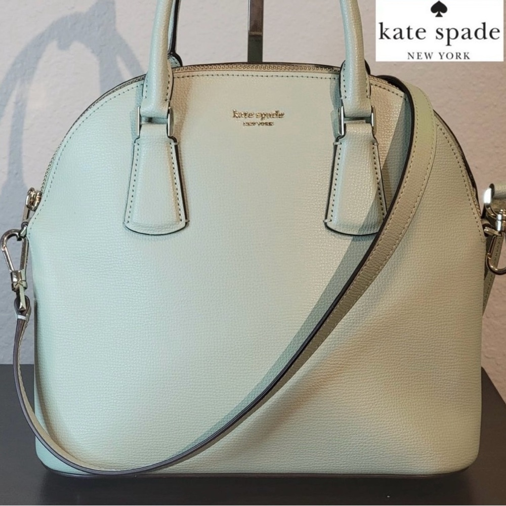 Kate Spade Sylvia Domed Leather Satchel in Pistachio Mint Green NWOT